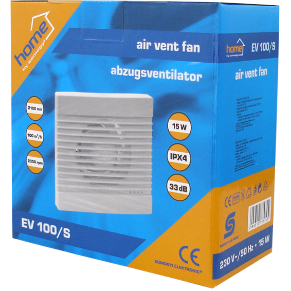 home Aspirator ugradbeni za ventilaciju 158x158mm - EV 100/S