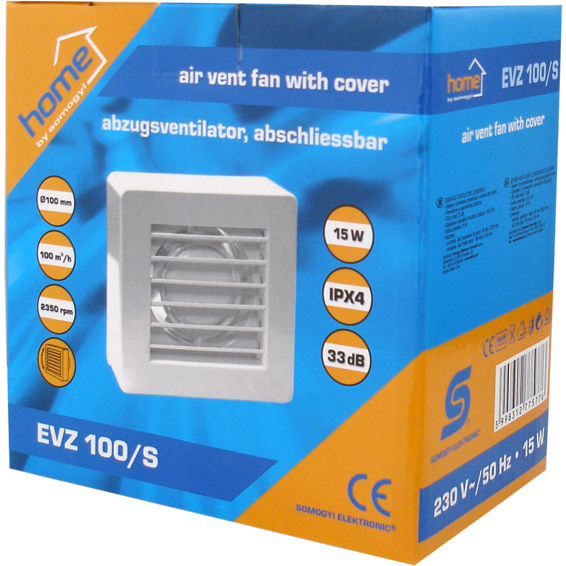 home Aspirator ugradbeni za ventilaciju 150x150mm - EVZ 100/S