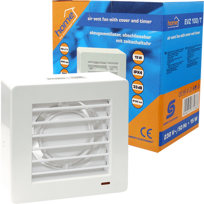 home Aspirator ugradbeni za ventilaciju sa timerom, 150x150mm - EVZ 100/T