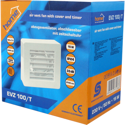 home Aspirator ugradbeni za ventilaciju sa timerom, 150x150mm - EVZ 100/T