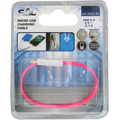 home USB A na USB micro kabl, 2.1A, dužina 21,5cm, flat - SA 050/M