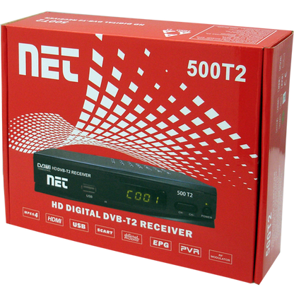 NET Prijemnik zemaljski,DVB-T2,Scart,HDMI,RF Modulator, displey - 500 T2