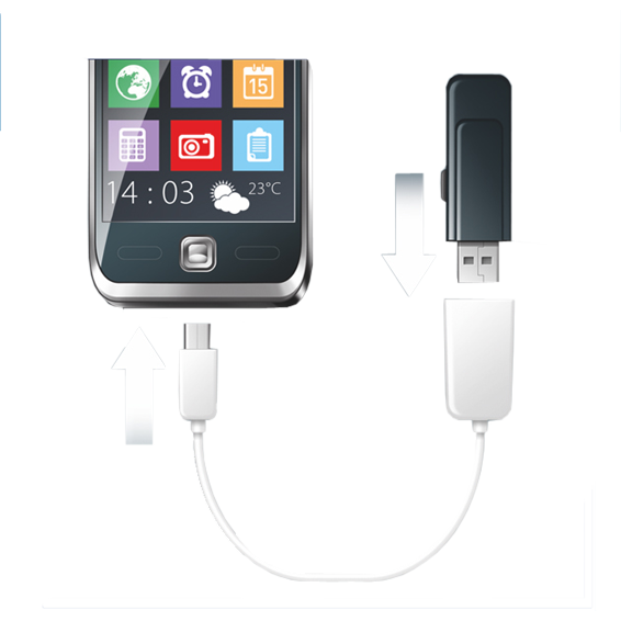 SAL USB micro OTG kabl, dužina 16 cm, USB 2.0 - SA 044