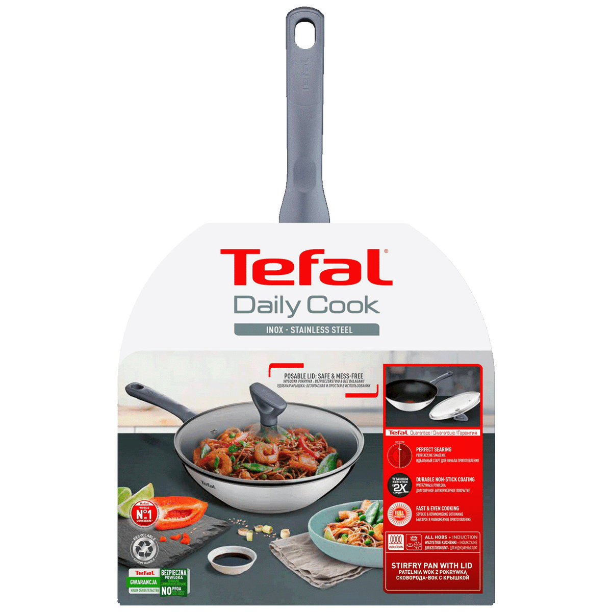 Tefal Tava Wok sa poklopcem, 28 cm, Daily Cook - G7309955