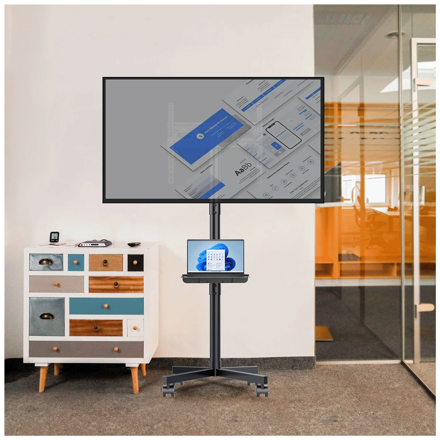 Maclean Nosač za TV, stalak, pokretni, 32"-55", 25kg - MC-949