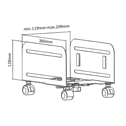 Maclean Univerzalni stalak sa kotačima za desktop PC - MC-851