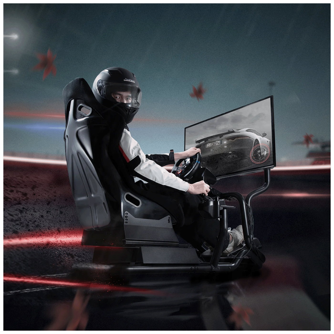 NanoRS Gaming stolica, racing simulator kokpit, 3u1 - RS702