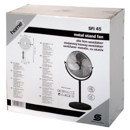 home Ventilator sa postoljem, 3 brzine, metalne lopatice, 100W - SFI 45