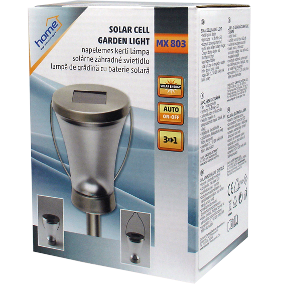 home Solarna vrtna LED lampa, metalna, 200 mAh - MX 803