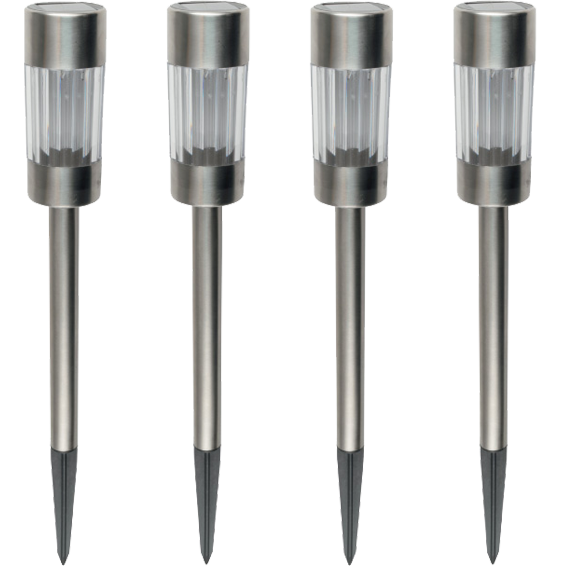 home Solarna vrtna LED lampa, metalna, set 4 komada, 300 mAh - MX 804/4