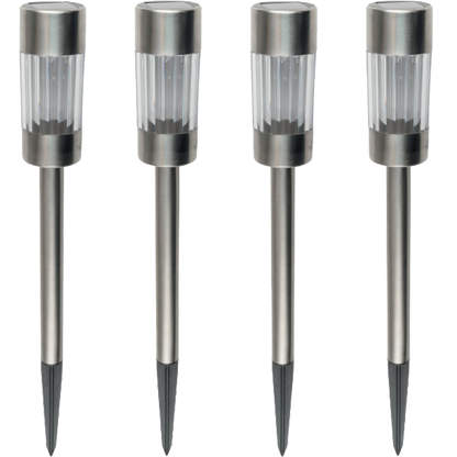 home Solarna vrtna LED lampa, metalna, set 4 komada, 300 mAh - MX 804/4