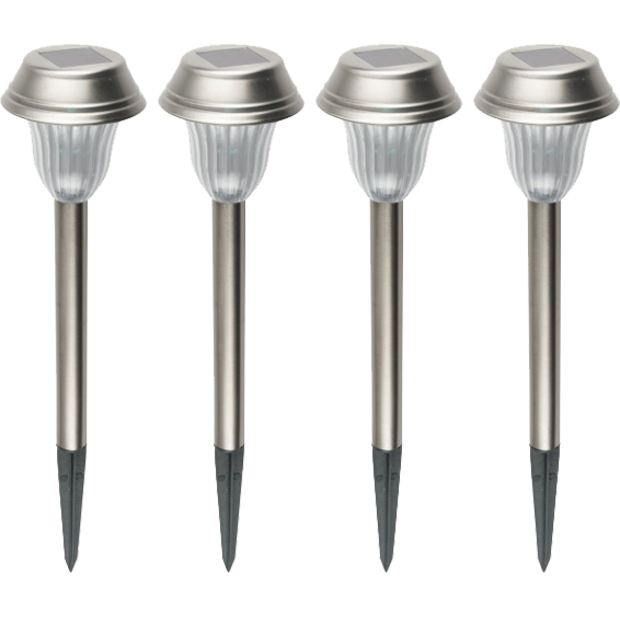 home Solarna vrtna LED lampa, metalna, set 4 komada, 200 mAh - MX 807/4