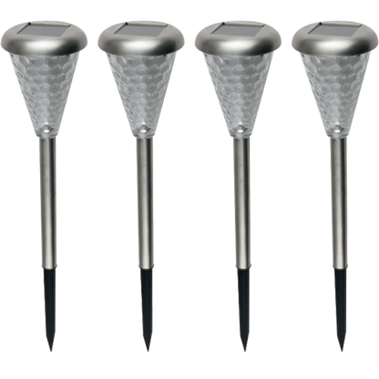 home Solarna vrtna LED lampa, metal/staklo, set 4 komada, 300 mAh - MX 811/4