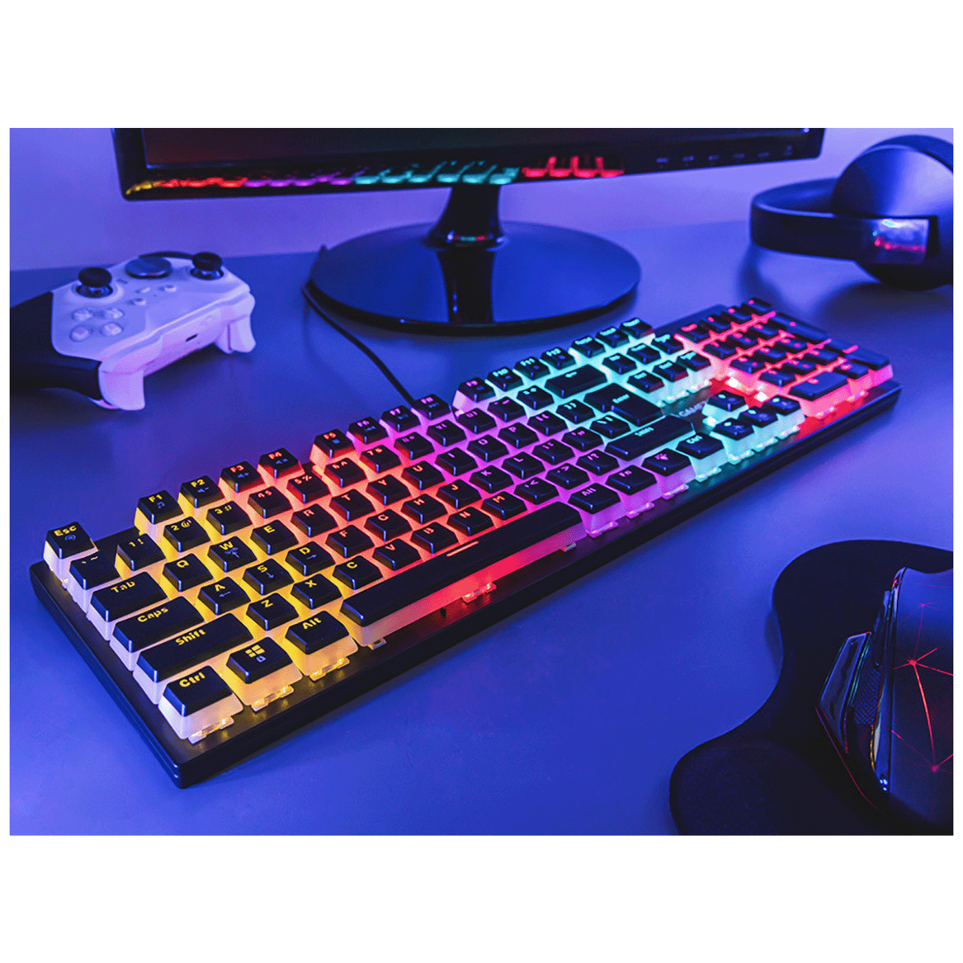 Tracer Tastatura sa osvjetljenjem, gaming, mehanička, USB - GAMEZONE UNIQUE (PUDDING) USB