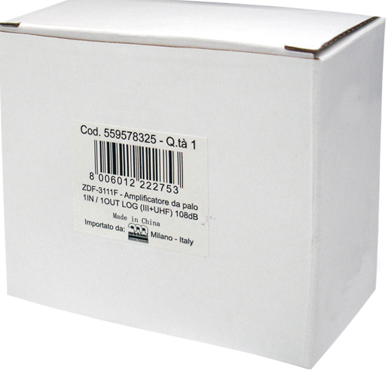 ZODIAC Pojačalo antensko, 1 ulaz 1 izlaz,  15/30dB - ZDA-3111F