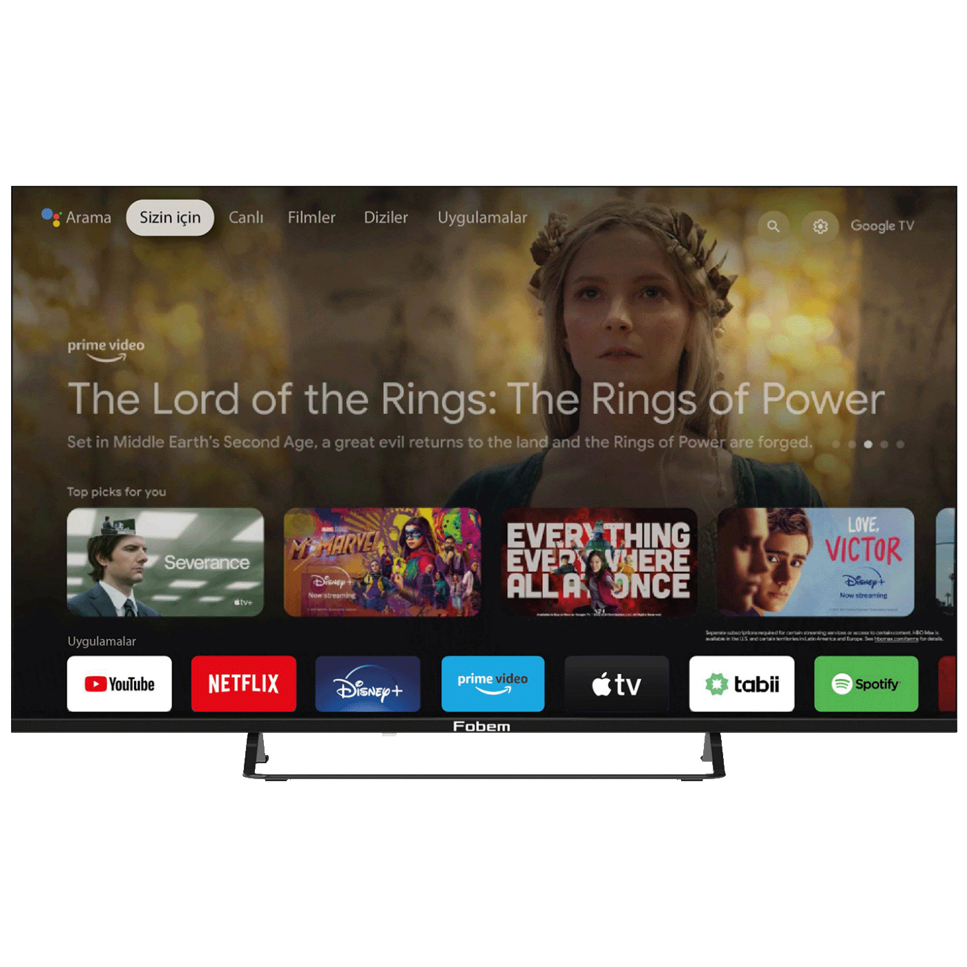 Fobem Televizor Smart QLED 4K UltraHD 55", Google TV - MT55EG8000QF