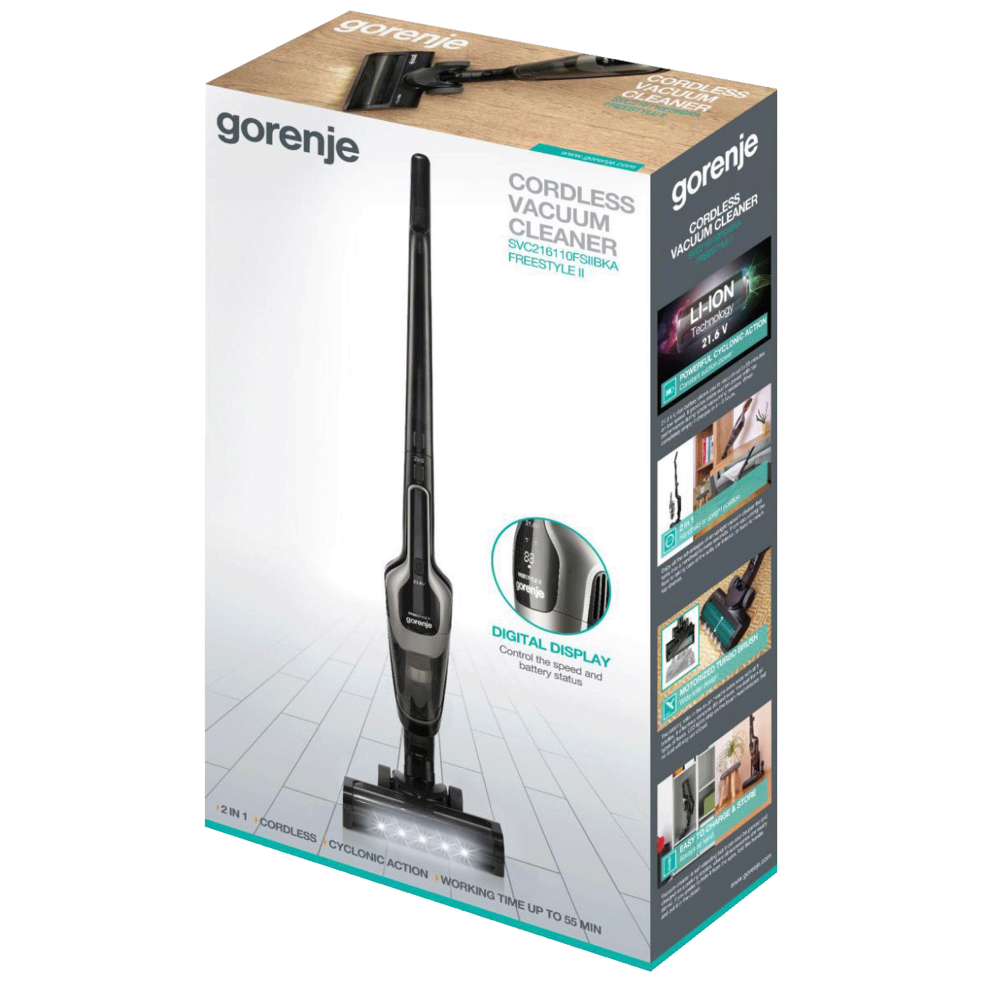 Gorenje Usisavač sa posudom za prašinu, 2u1, Accu - SVC216110FSIIBKA