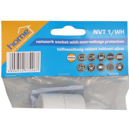 home Utičnica sa prenaponskom zaštitom - NVT 1/WH