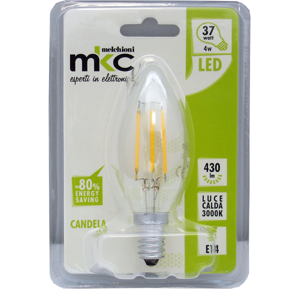 MKC Sijalica,LED 4W, E14, 3000K,220V AC, toplo/bijela svjetlost - LED CANDELA C35 E14/4W