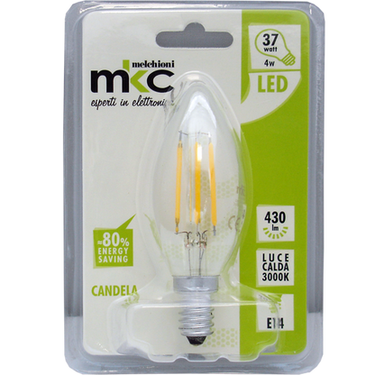 MKC Sijalica,LED 4W, E14, 3000K,220V AC, toplo/bijela svjetlost - LED CANDELA C35 E14/4W