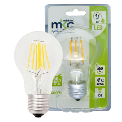 MKC Sijalica,LED 6W, E27, 220V AC, toplo/bijela svjetlost - LED GOCCIA A60 E27/6W