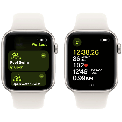 Apple Pametni sat, 1.57" LTPO OLED zaslon, vodootporan, BT, WiFi - Watch SE 2024 GPS 40mm Starlight SB