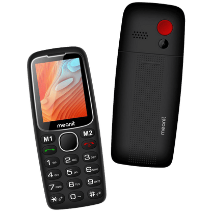 MeanIT Telefon mobilni, 2.4" zaslon, SOS tipka, crni - Senior 10 Plus, Crni