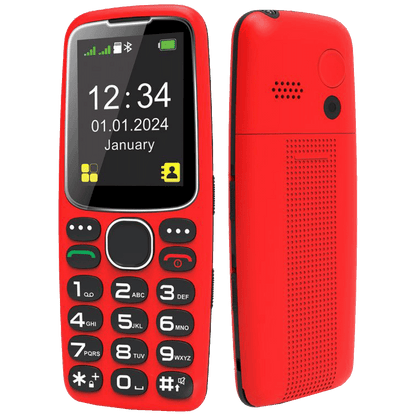 MeanIT Telefon mobilni, 2.4" zaslon, SOS tipka, crveni - Senior 10 Plus, Crveni