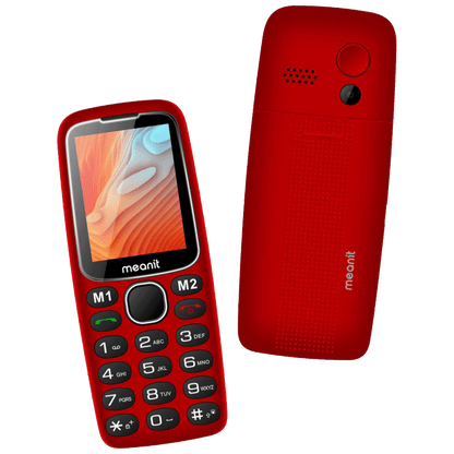 MeanIT Telefon mobilni, 2.4" zaslon, SOS tipka, crveni - Senior 10 Plus, Crveni
