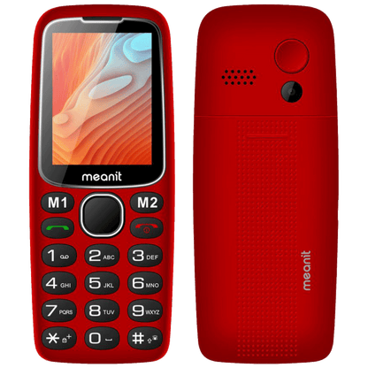MeanIT Telefon mobilni, 2.4" zaslon, SOS tipka, crveni - Senior 10 Plus, Crveni