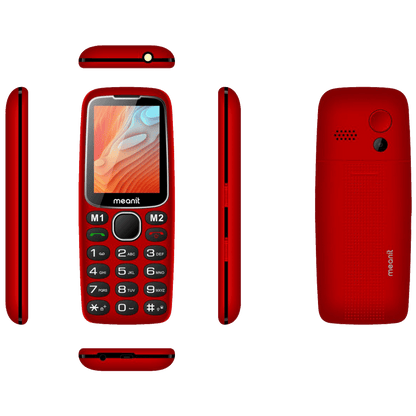 MeanIT Telefon mobilni, 2.4" zaslon, SOS tipka, crveni - Senior 10 Plus, Crveni