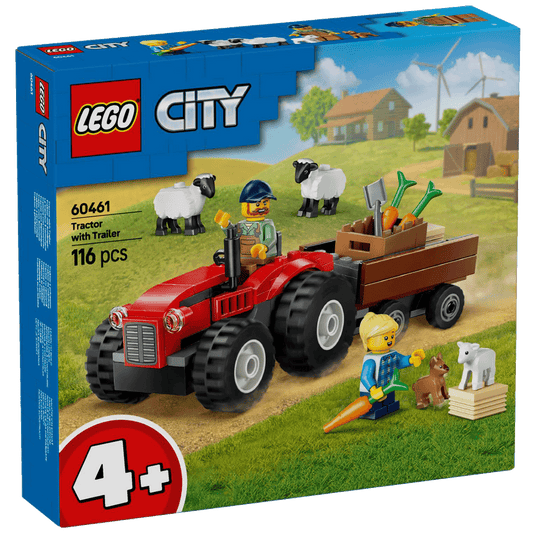 Lego Crveni traktor s prikolicom i ovce, LEGO City