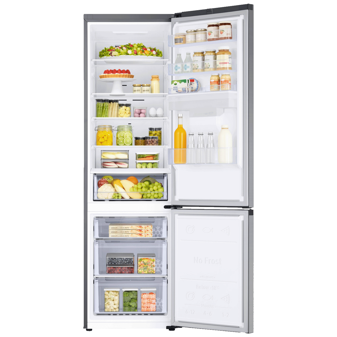 Samsung Frižider/zamrzivač, zapremina 386 l, NoFrost, SpaceMax, E - RB38C650ESA/EK