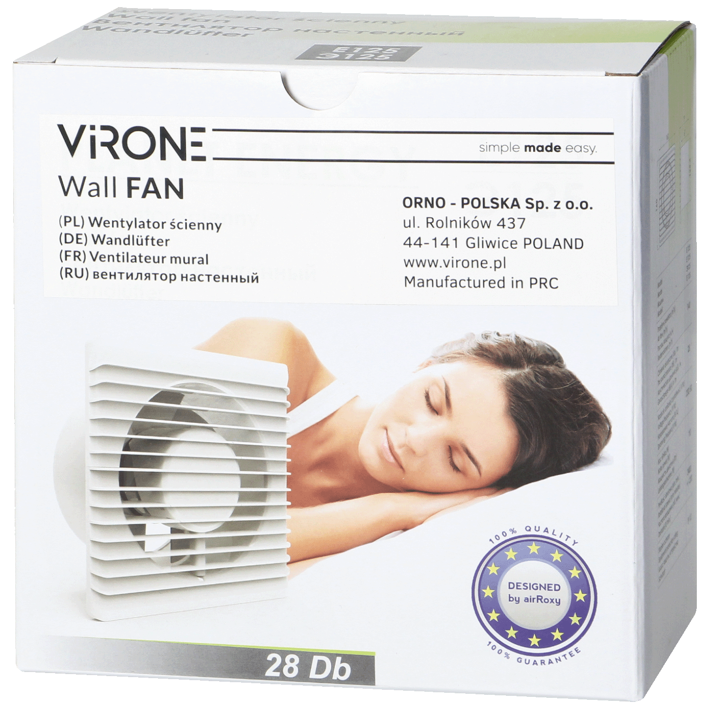 Virone Aspirator ugradbeni za ventilaciju sa timer-om, 125 mm - BF-125/TS