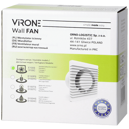 Virone Aspirator ugradbeni za ventilaciju, 100 mm - BF-100/S