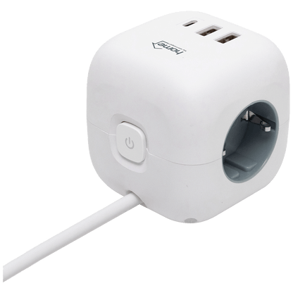 home Produžni kabl, 3 utičnice, 2 x USB A, 1 x USB C, 1.5 met. - CUBE2