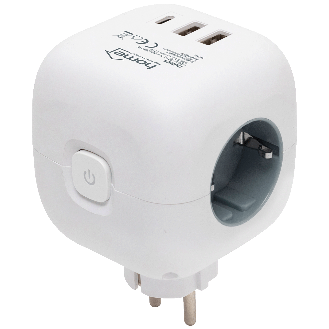 home Strujni razdjeljnik sa 3 utičnice,  3 x USB, kocka - CUBE1