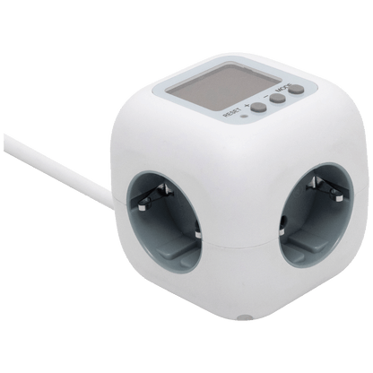 home Produžni kabl  sa mjeračem potrošnje, 3 utičnice, 1.5 met. - CUBE2P