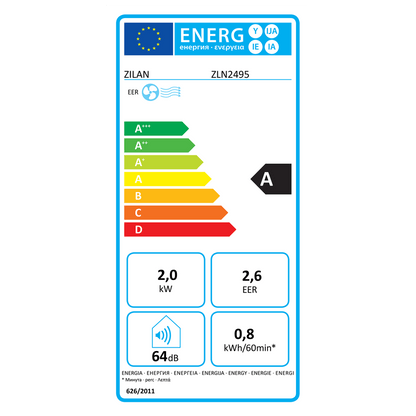 Zilan Prijenosni/ Mobilni klima uređaj, 3u1, 7000Btu, 750W - ZLN2495