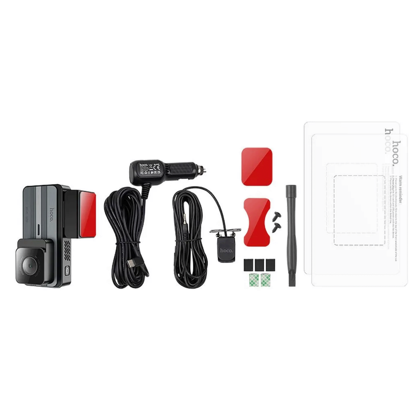 hoco. Auto kamera, 4 Mpxiel, Dual Camera, 2K, GPS, WiFi - DV12