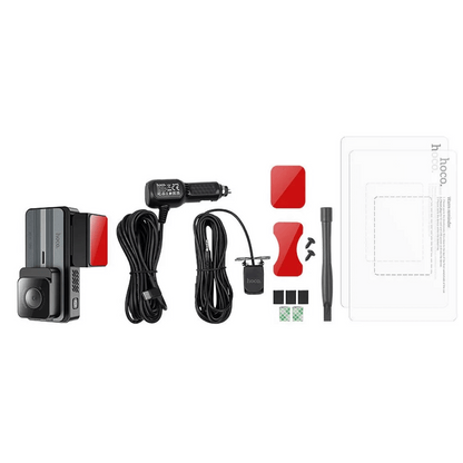 hoco. Auto kamera, 4 Mpxiel, Dual Camera, 2K, GPS, WiFi - DV12
