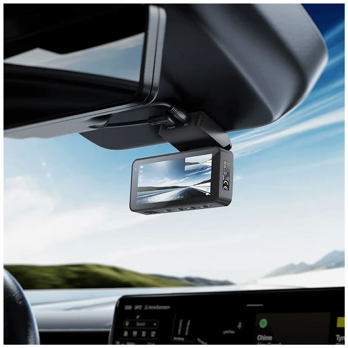 hoco. Auto kamera, 4 Mpxiel, Dual Camera, 2K, GPS, WiFi - DV12