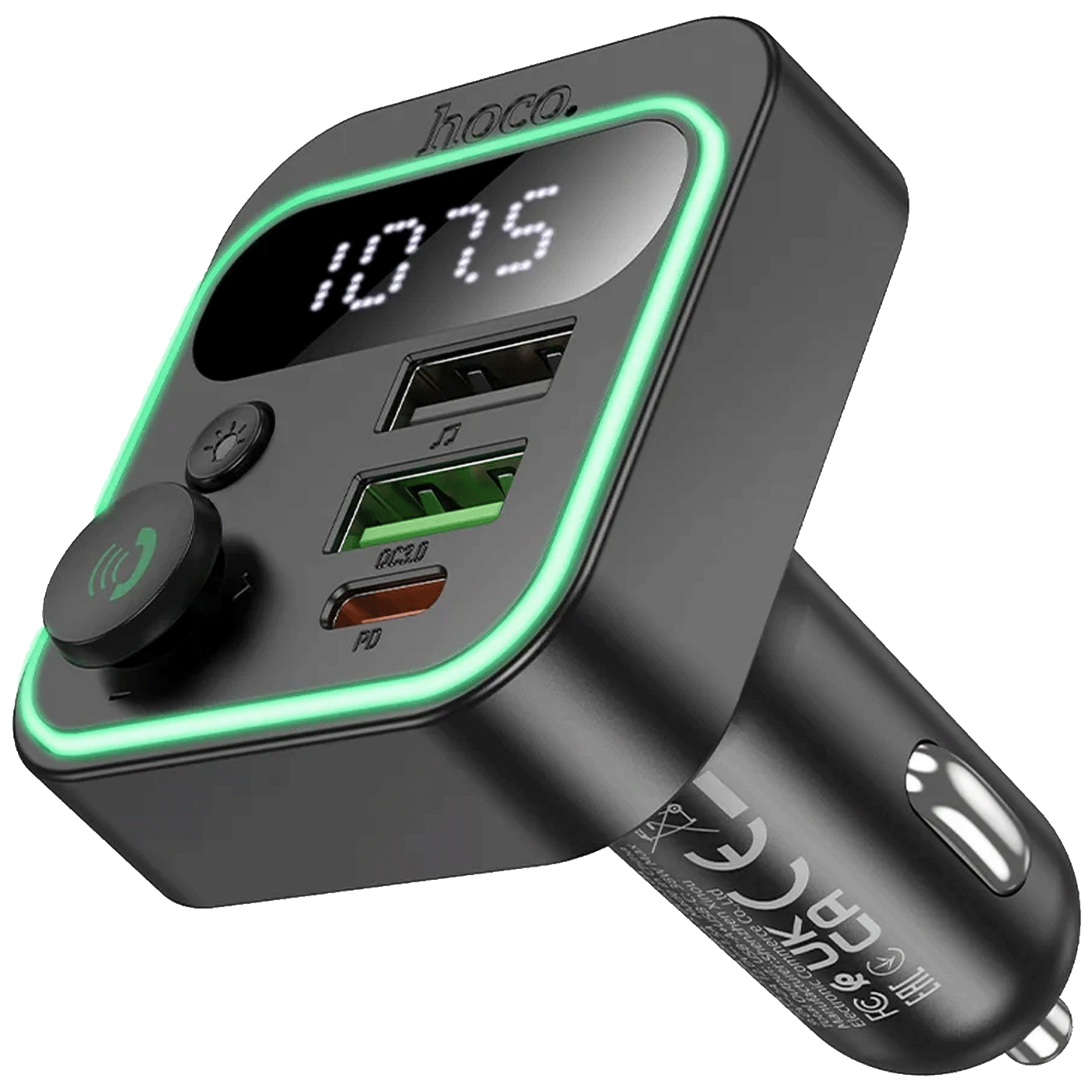 hoco. FM modulator, Bluetooth, 12/24V, 2 x USB, PD QC3.0 20W - E85 Tiger