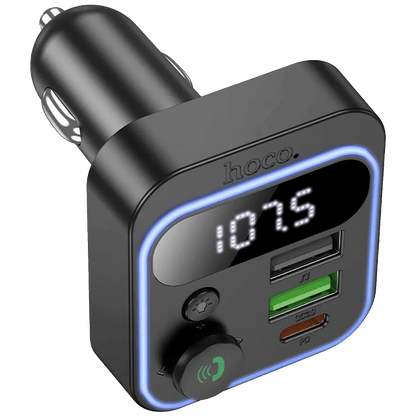 hoco. FM modulator, Bluetooth, 12/24V, 2 x USB, PD QC3.0 20W - E85 Tiger