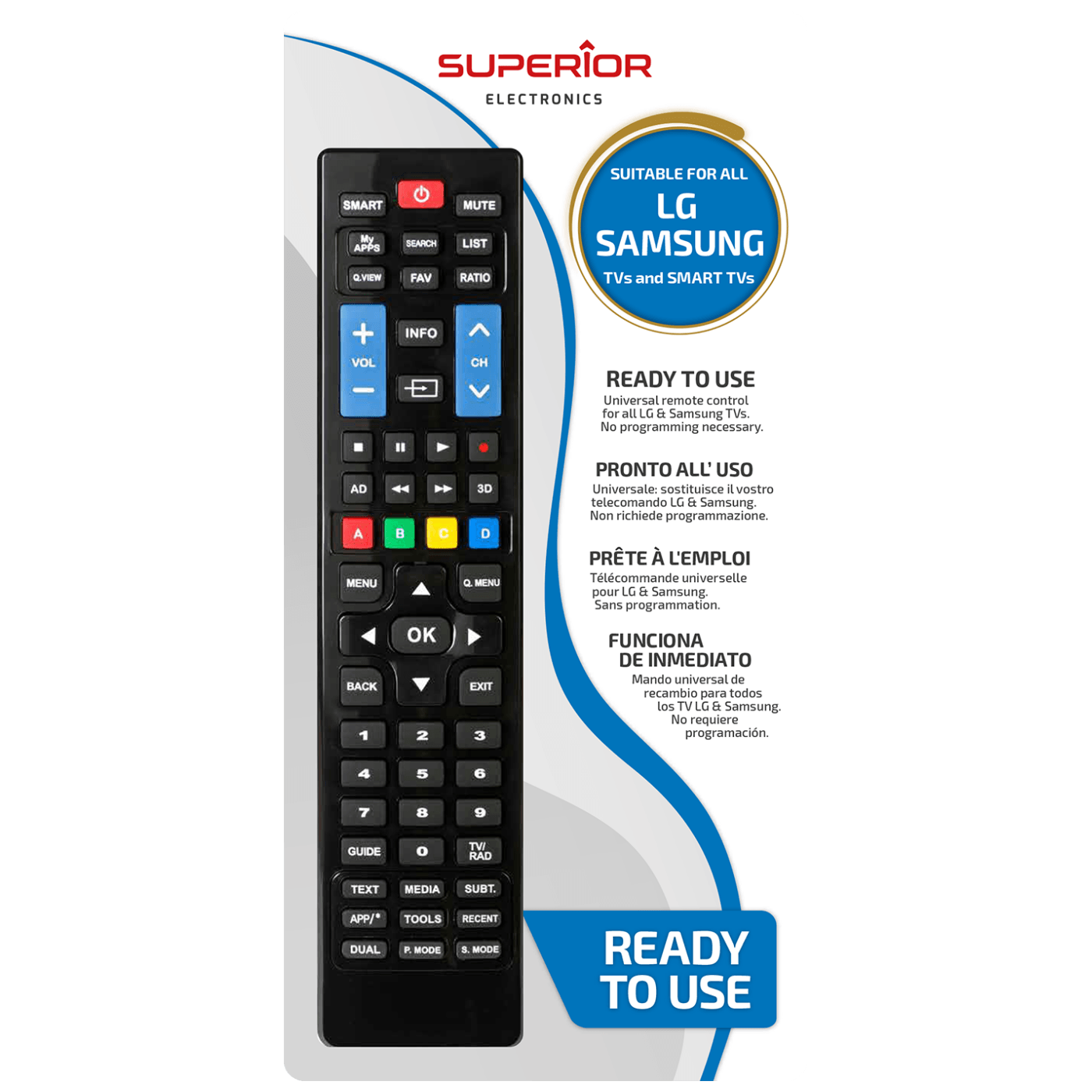 Superior Daljinski upravljač za LG / Samsung  TV i SMART prijemnik - RC LG / SAMSUNG TV SMART