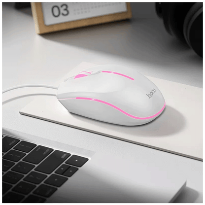hoco. Miš optički, gaming, 2400 dpi, USB - GM37 Wonderful White
