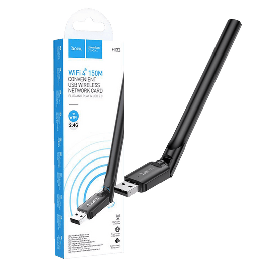hoco. Wi-Fi mrežna kartica, USB, 5 dB, 150 Mbps - HI32 WiFi4 USB