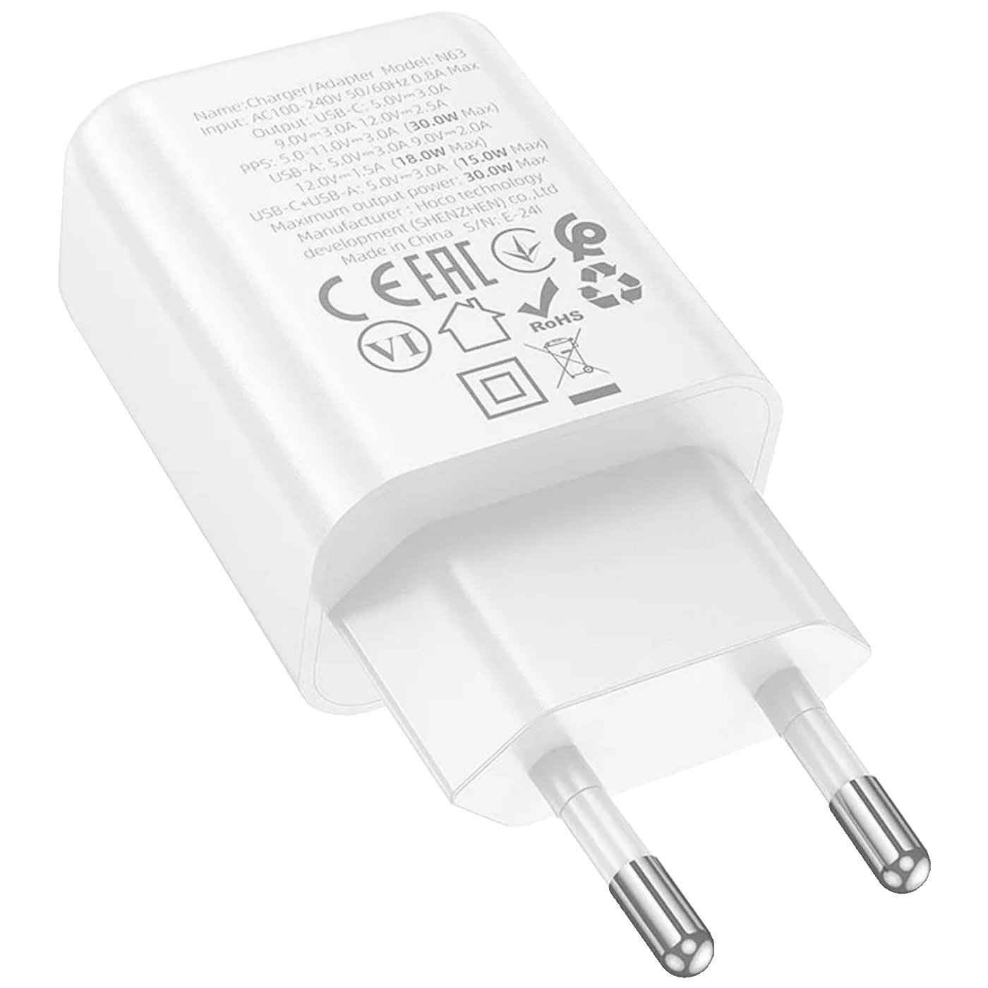 hoco. Punjač kućni, brzi, PD30W + QC3.0 - N63 Gentle