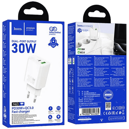 hoco. Punjač kućni, brzi, PD30W + QC3.0 - N63 Gentle