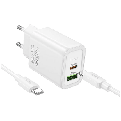hoco. Punjač kućni sa type C kabelom, PD30W, QC3.0 - N63 Gentle type C